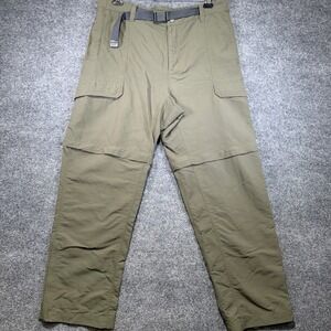 The North Face Paramount Convertible Cargo Pants Men Large 36x32 Gray Nylon Hike